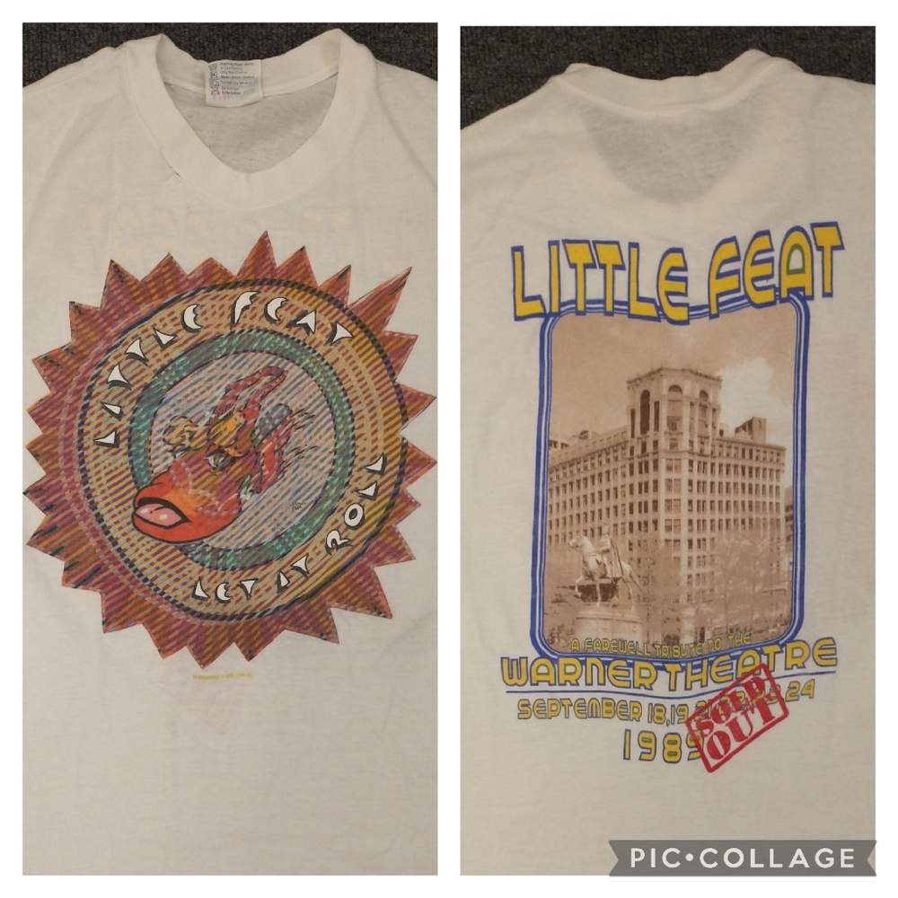 1989 Little Feat Vintage Concert Tee Warner Theater Farewell 100% Cotton T Shirt